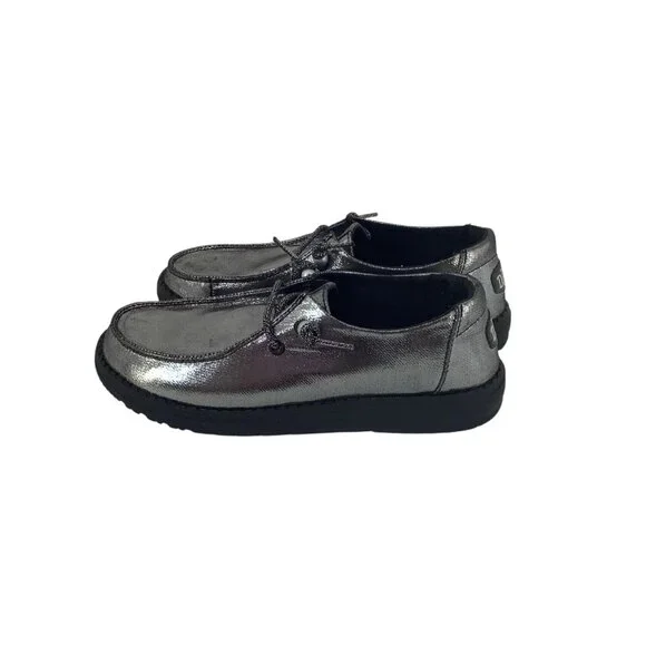 Hey Dude Womens Wendy Metallic Loafers Size 7 - Picture 4 of 8